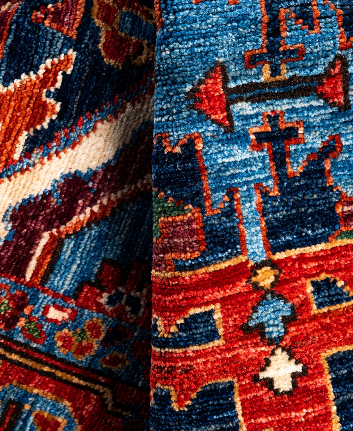 Adorn Hand Woven Rugs Serapi M0103-292 4'1"x5'9" Area Rug In Blue