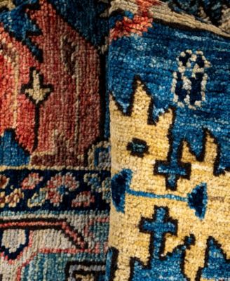 Adorn Hand Woven Rugs Serapi M0103 317 Rug Collection In Blue