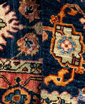 Adorn Hand Woven Rugs Serapi M0103 322 Rug Collection In Blue