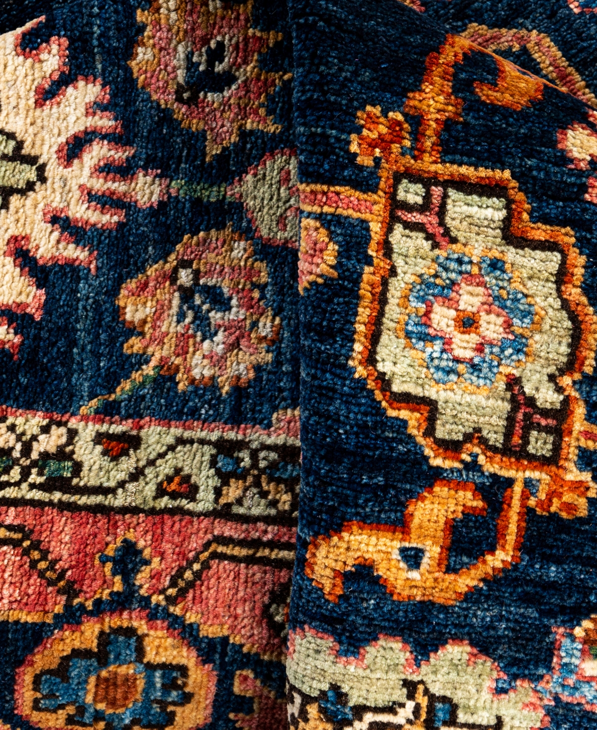 Adorn Hand Woven Rugs Serapi M0103-322 4'3"x5'10" Area Rug In Blue