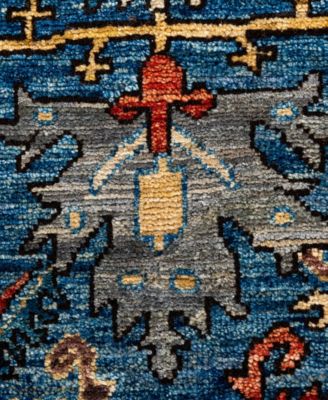 Adorn Hand Woven Rugs Serapi M0103 326 Rug Collection In Blue