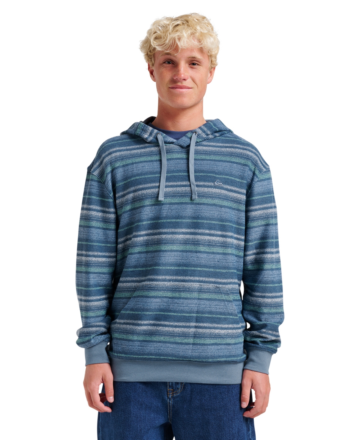Quiksilver Great Otway Stripe Hoodie In Blue
