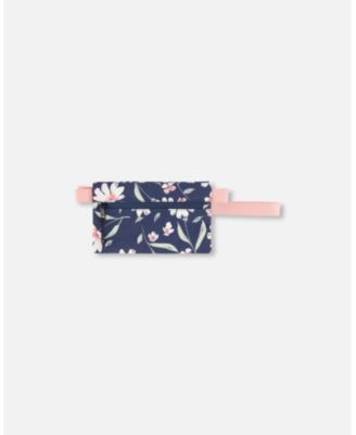 Girl Double Pencil Case Navy Flower Print - Toddler|Child