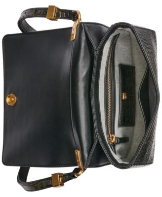 Jericho Metallic Croc Convertible Shoulder Bag