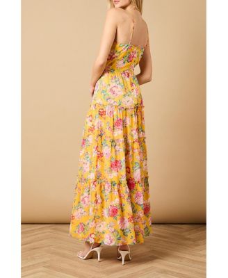 Women's Rosette Detail Halterneck Midi Dress