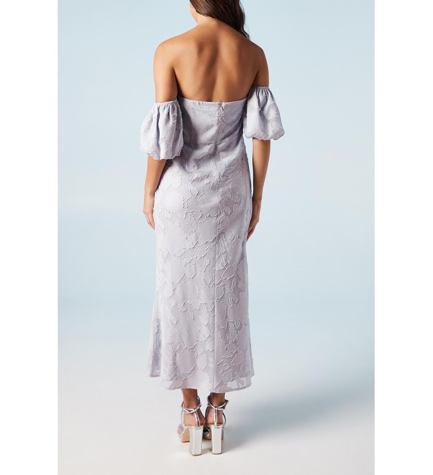 Женское платье Oasis Puff Sleeve Bridesmaids Midi, цвет: Сиреневый — фото 7