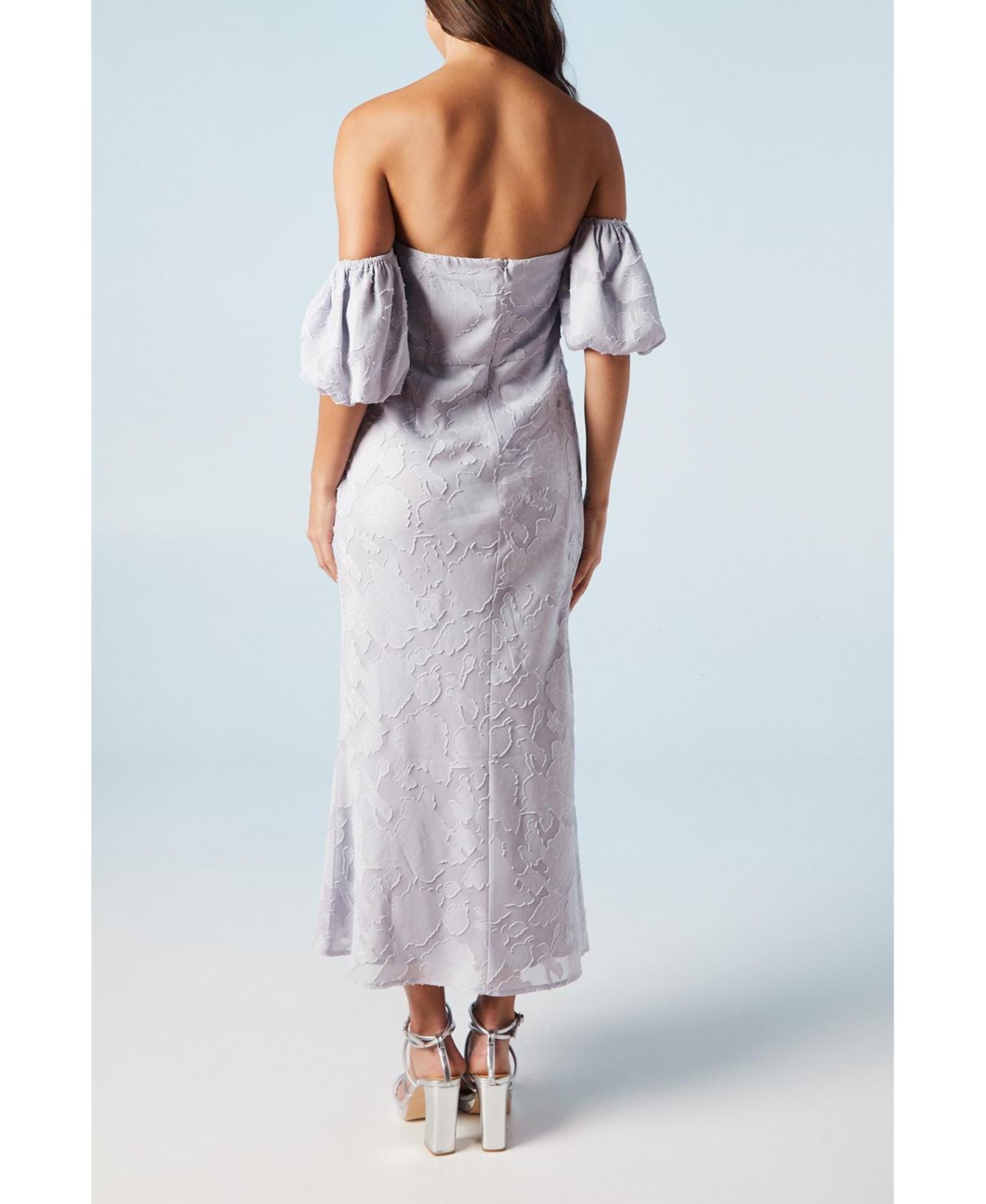 Oasis Women's Puff Sleeve Bridesmaids Midi Dress