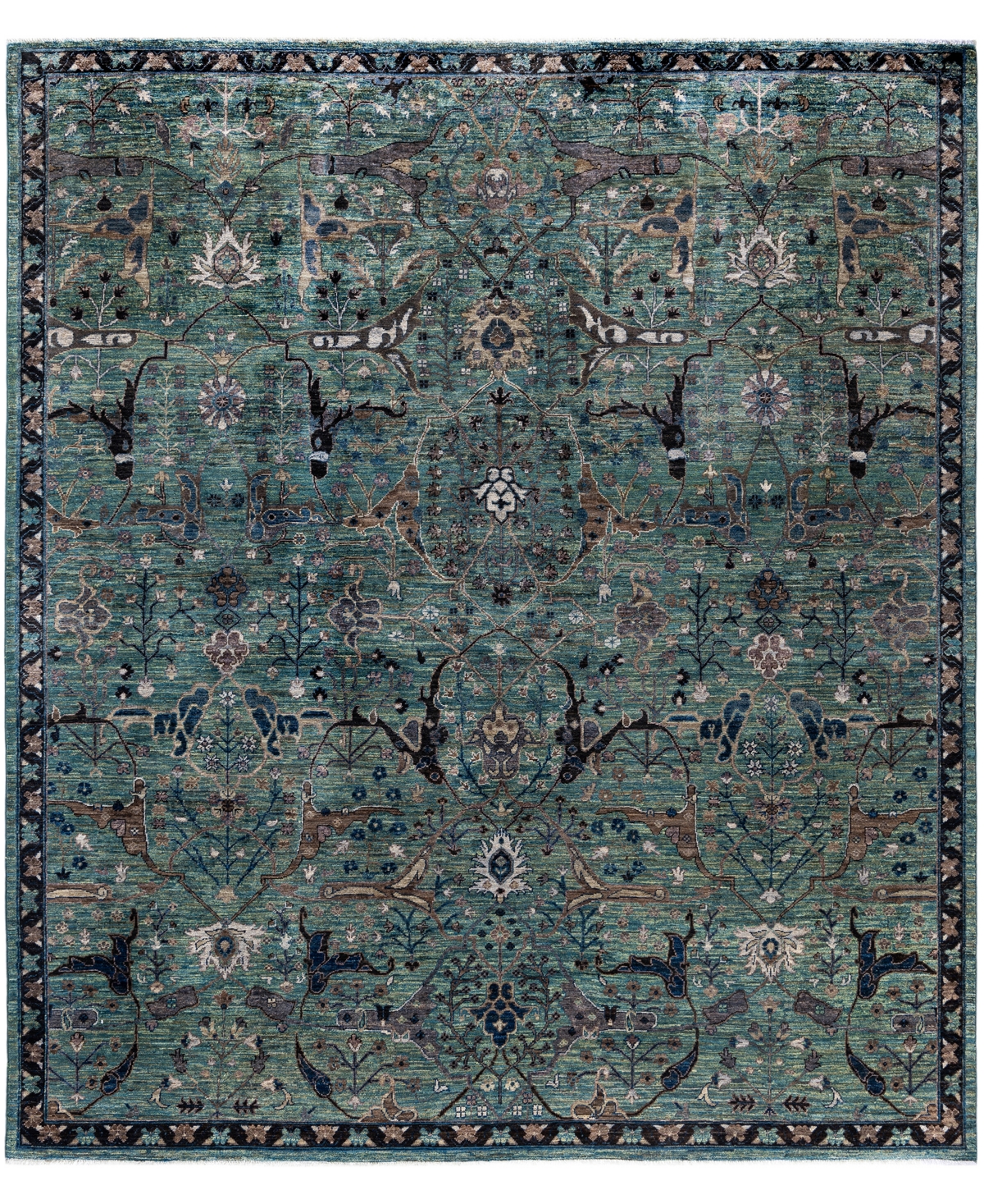 Adorn Hand Woven Rugs Serapi M0103-251 8'3"x9'9" Area Rug In Green