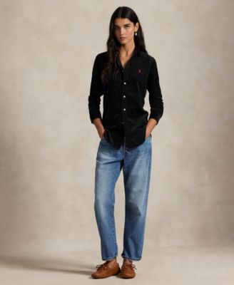 Women's Stretch Slim Fit Corduroy Shirt