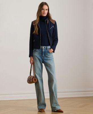 Women's Ponte Long Sleeve Moto Jacket