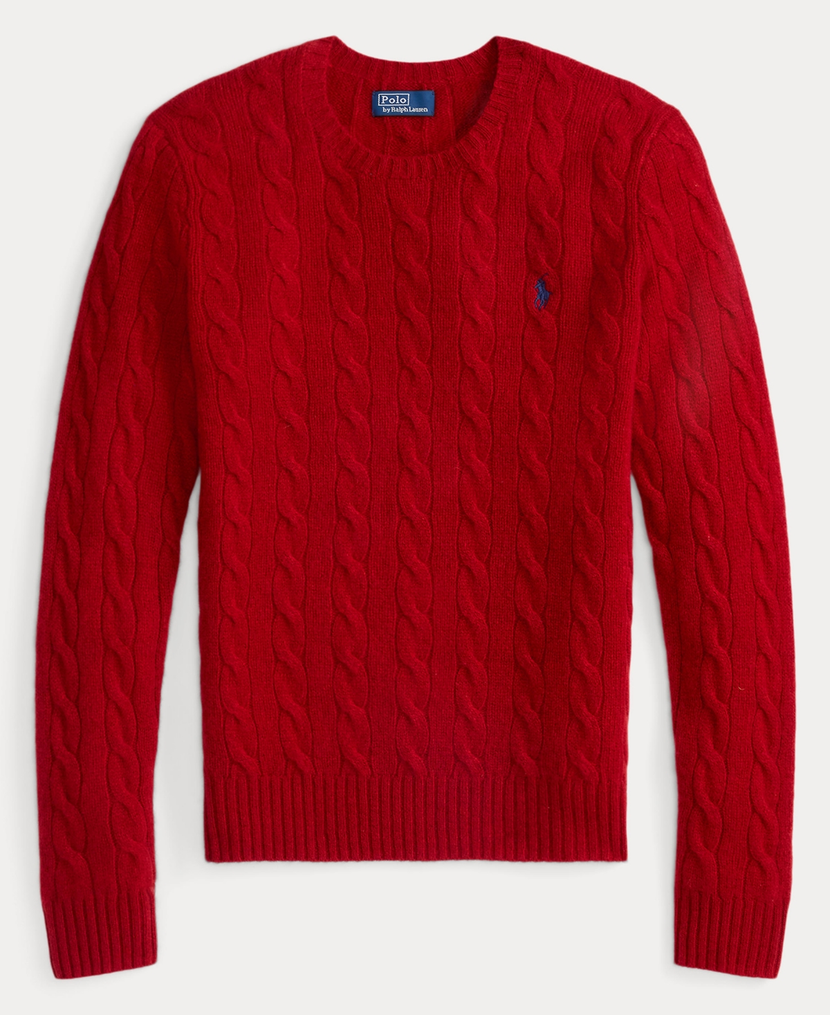 Polo Ralph Lauren Women's Cable Wool-cashmere Crewneck Sweater In Red