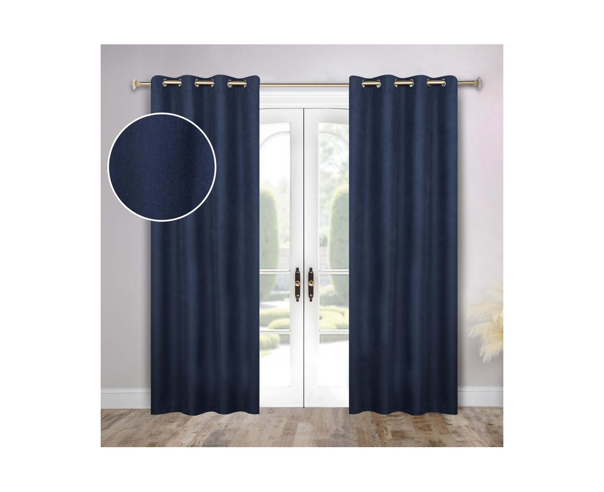 Superior Neal 100% Blackout Solid Machine Washable Curtains, Set of 2 Panels