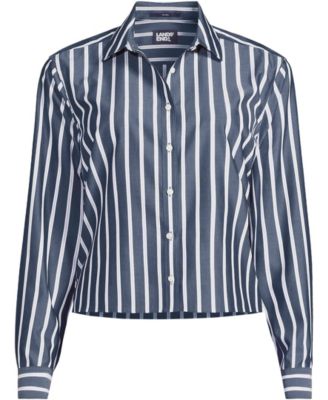 Women's Plus Size No Iron Boxy Cropped Shirt