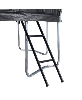 12' Round Trampoline with Safety Enclosure & Ladder Included – Black/Lime Green