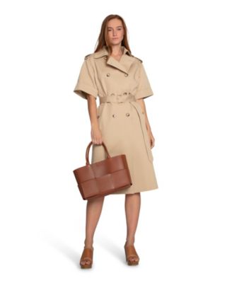 Dust & Daring Short Sleeve Trench Style Dress