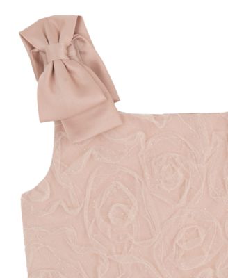 Toddler and Little Girls' Glitter Soutache Social Dress