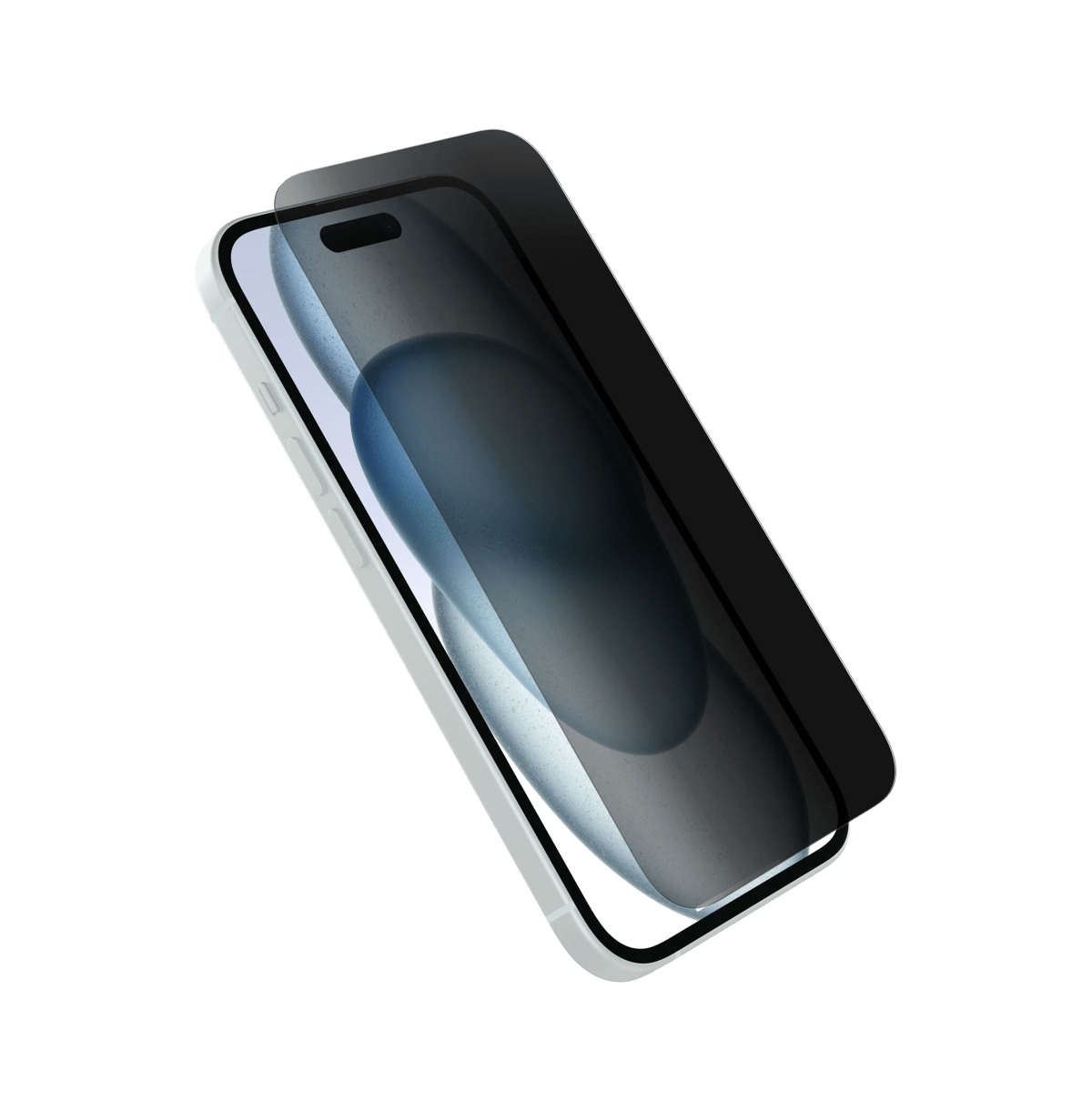 OtterBox Premium Pro Glass Antimicrobial Privacy Screen Protector for Apple iPhone 15-Clear