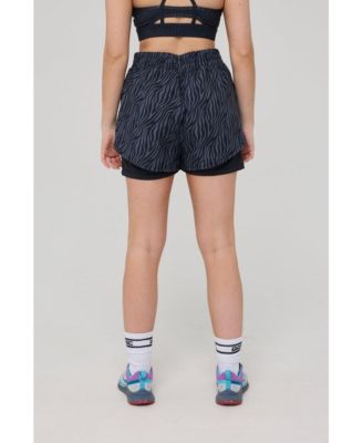 Elite 2 in 1 Running Shorts - Black Tiger