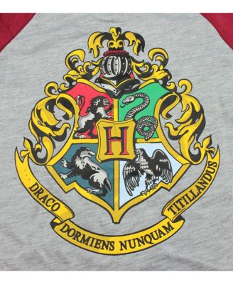 Girls' Hogwarts House Crest Varsity Raglan Kids Long-Sleeve Nightgown