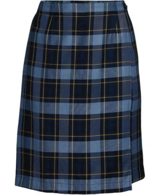 Women's Plaid A Line Tab Skort Top of Knee