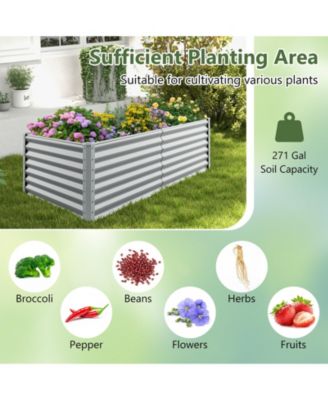 Raised Garden Bed Large Metal Planter Box Kit for Vegetable Herb 6' x 3' x 2'