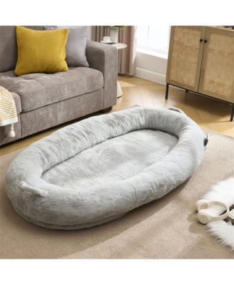 XL Memory Foam Human Pet Bed with Pocket and Handle