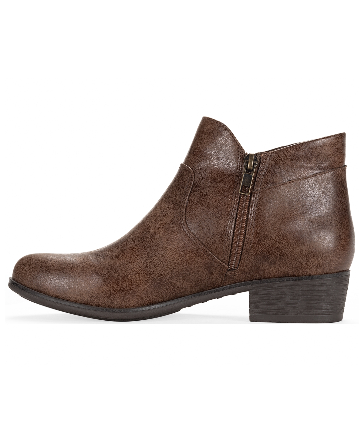 Style & Co Women's Ameliaa Block Heel Booties, Macy's Exclusive In Brown