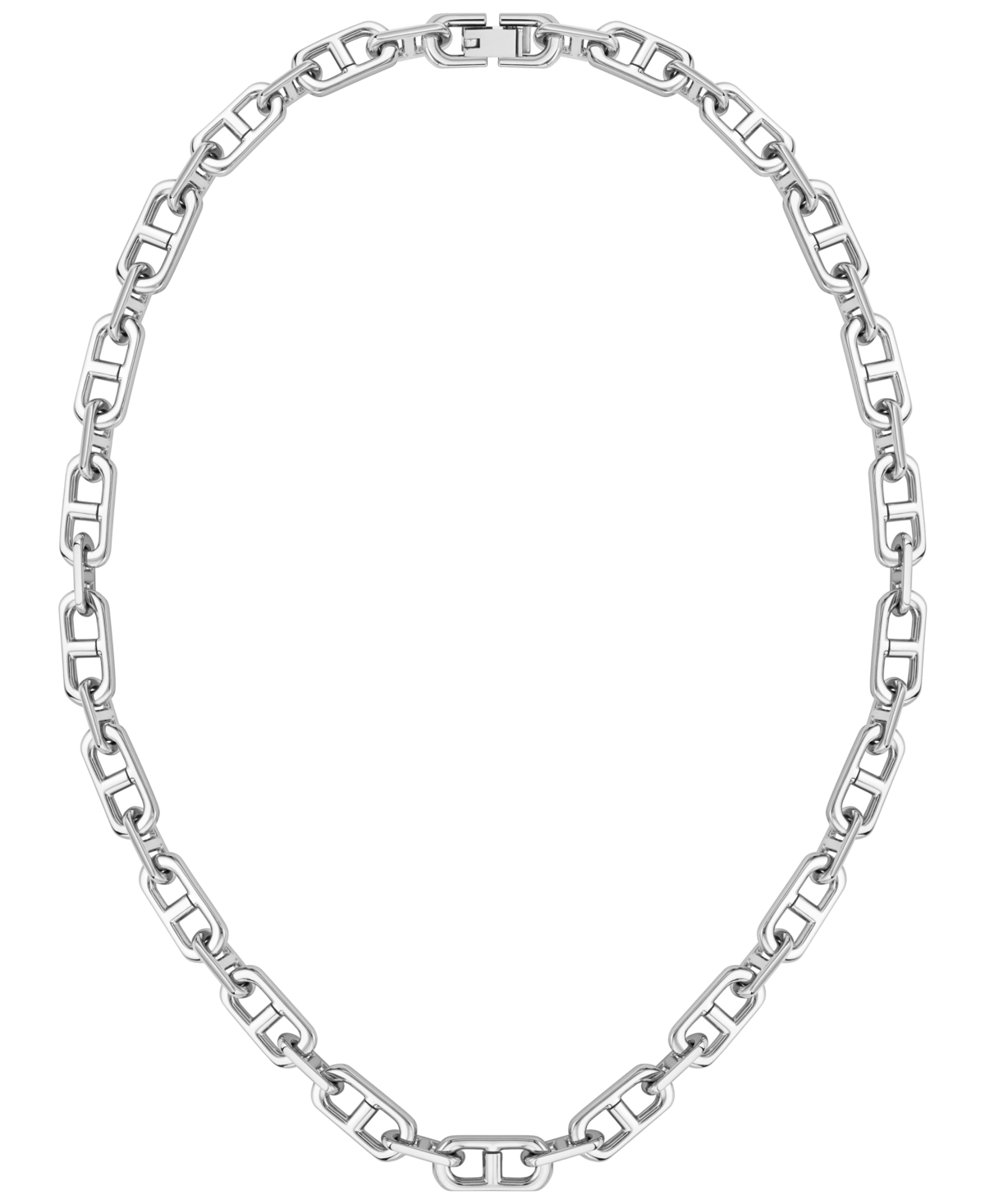 Hugo Boss Kode Chain Stainless Steel Necklace In Metallic