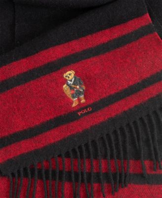 Men's Woven Holiday Bear Scarf