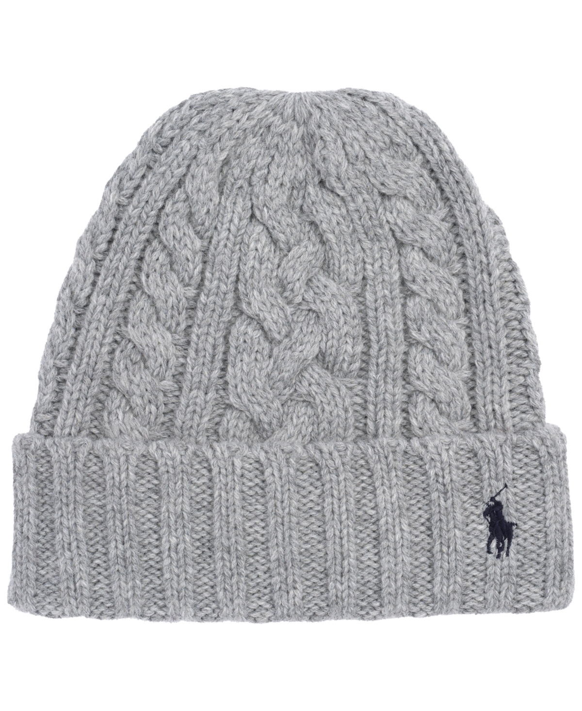 Polo Ralph Lauren Men's Cable Beanie In Gray