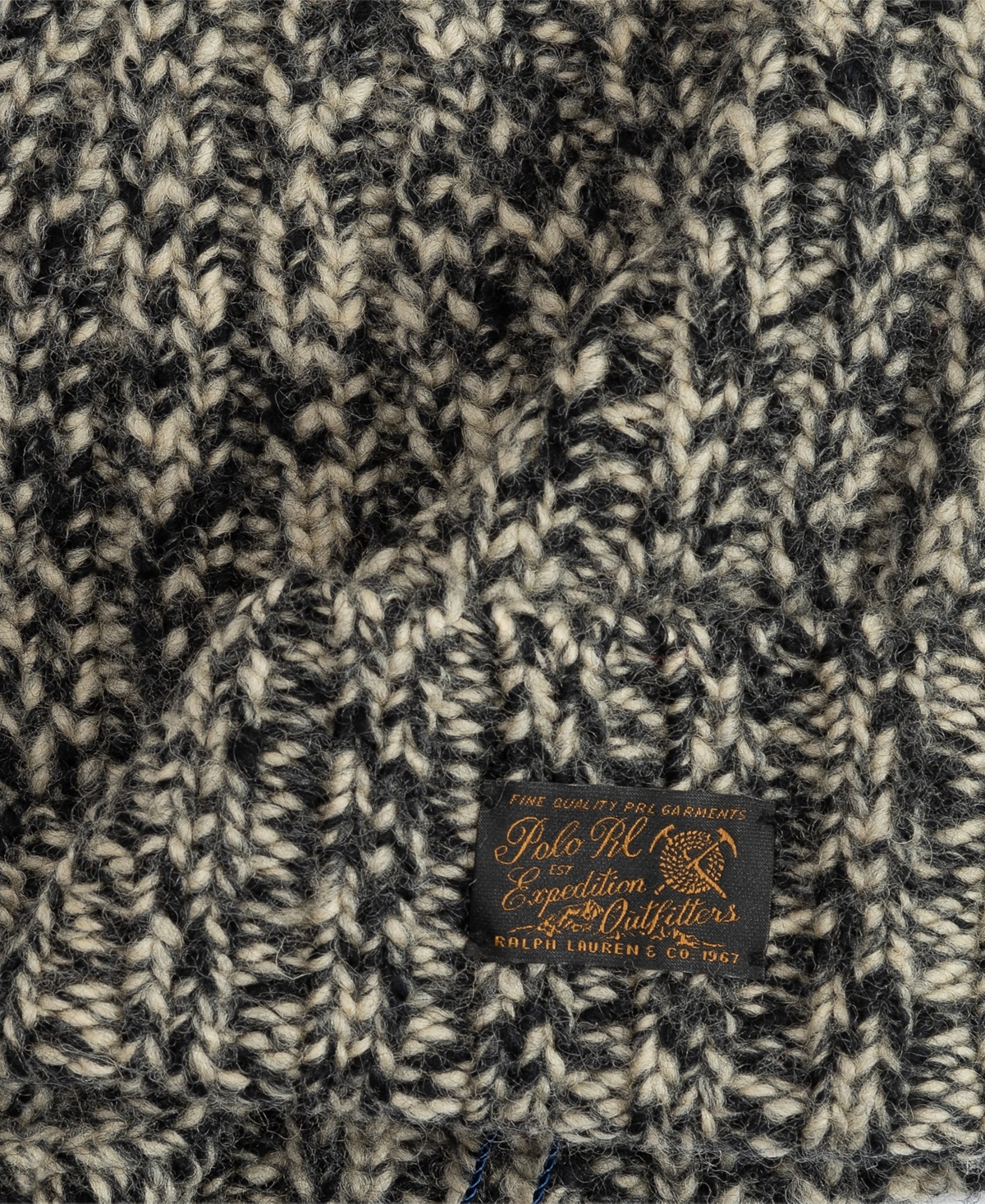 Polo Ralph Lauren Men's Chunky Ragg Beanie In Black