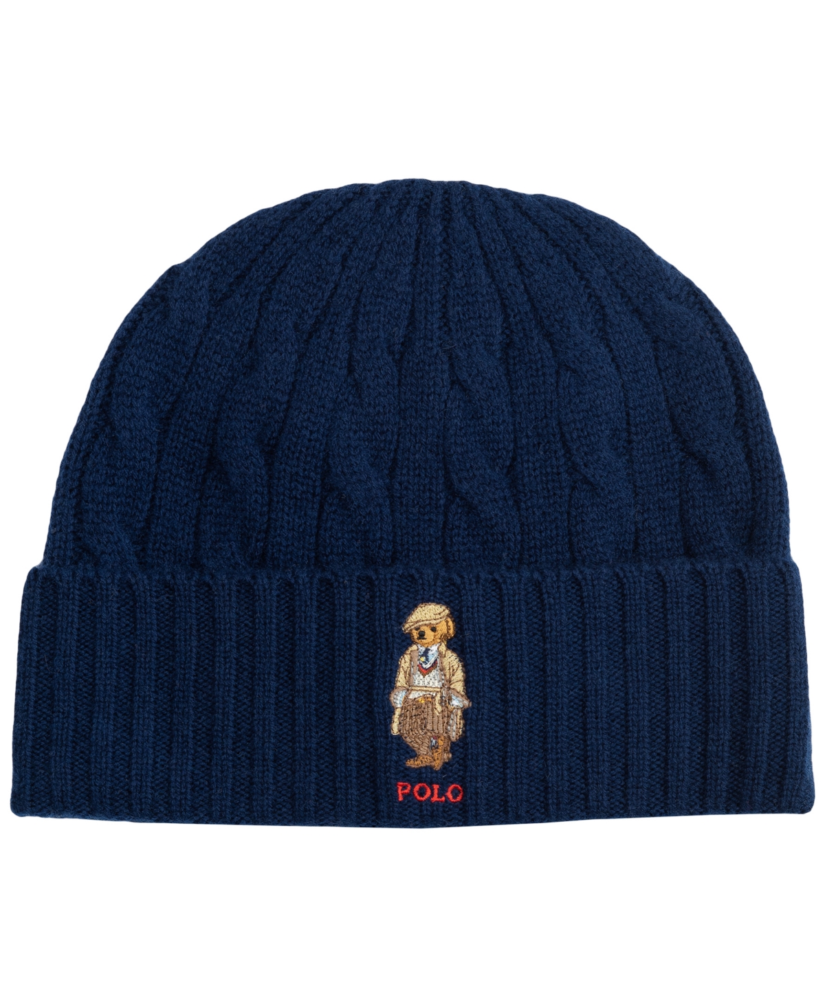 Polo Ralph Lauren Men's Charles Bear Cable Beanie In Blue