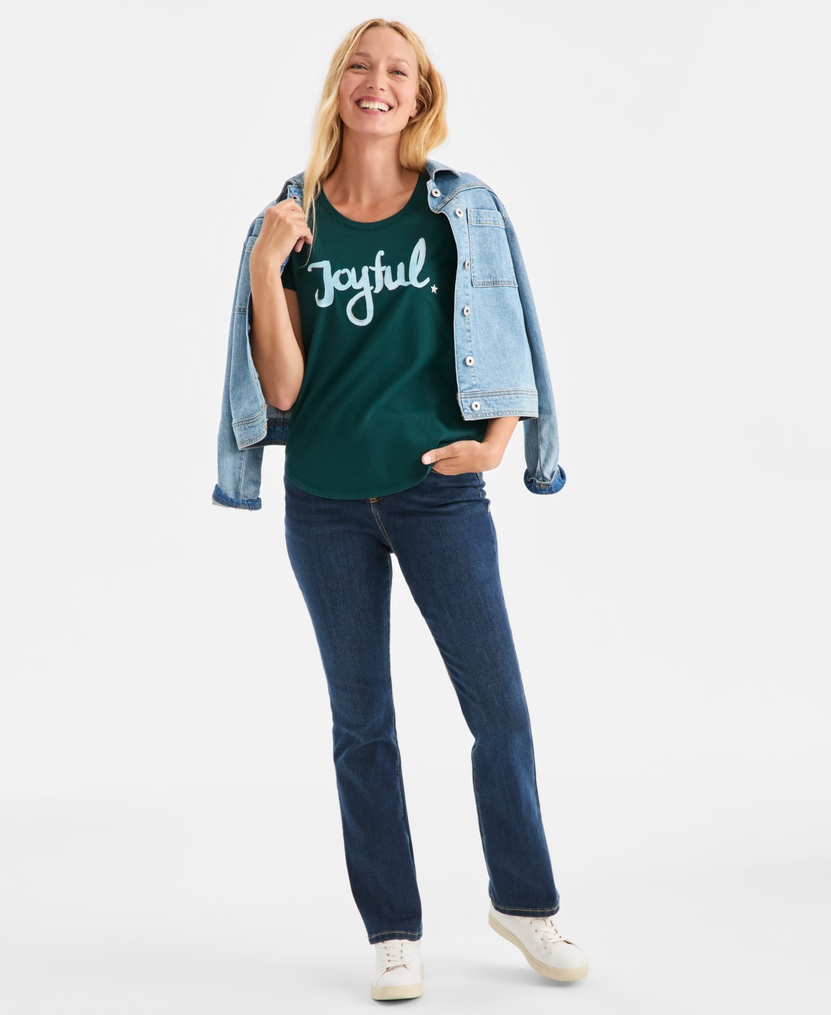 Style & Co Women's Joyful Graphic T-Shirt, Macy's Exclusive