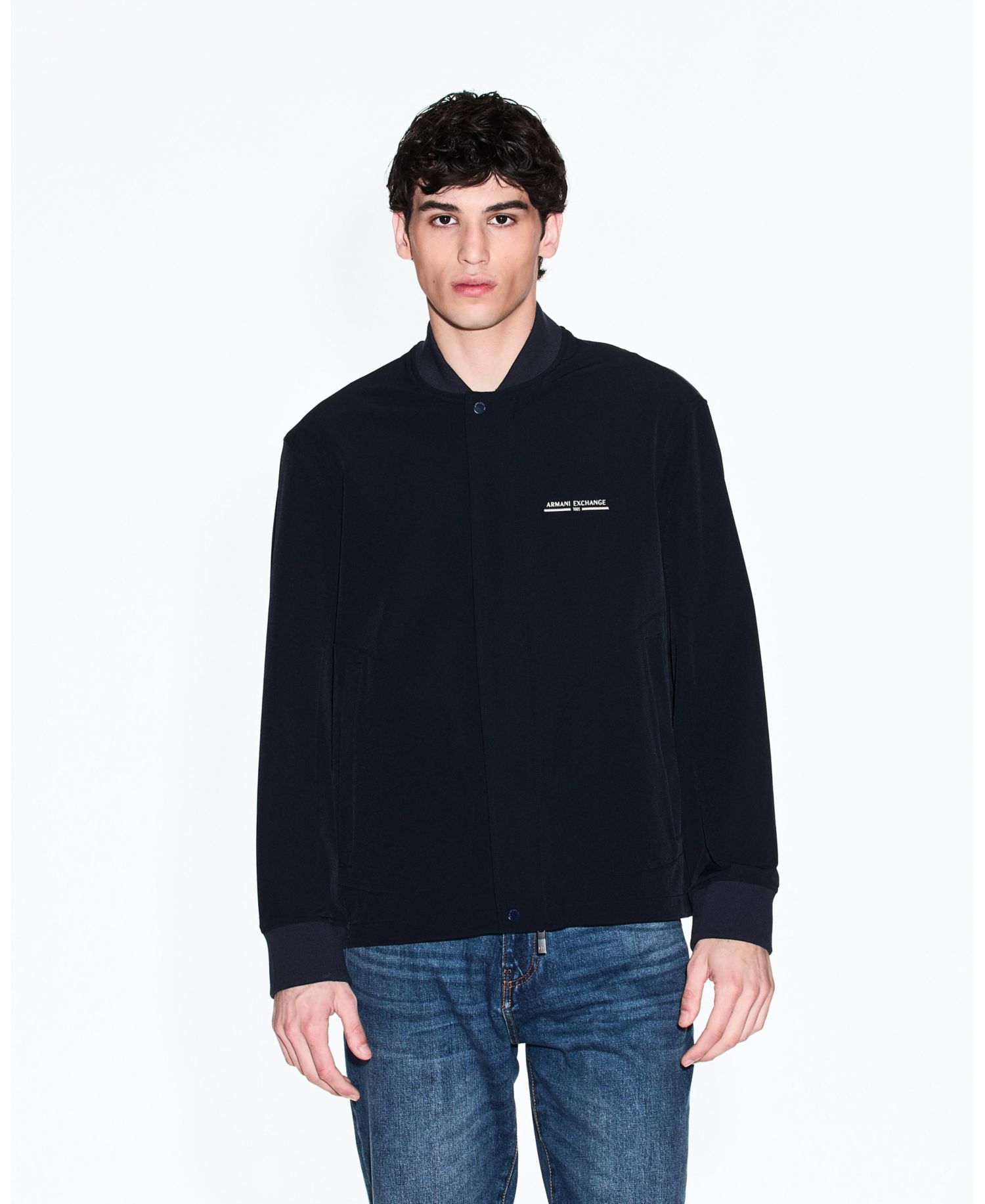 Men's Nylon Graphic Bomber Jacket
