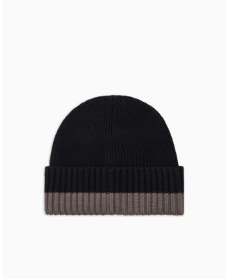 Men's Cozy Lab Color Block Beanie Cap
