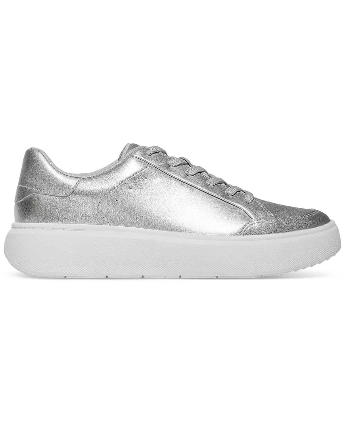 Fitflop Women's Rtg Metallic-leather Lace-up Sneakers In Silver