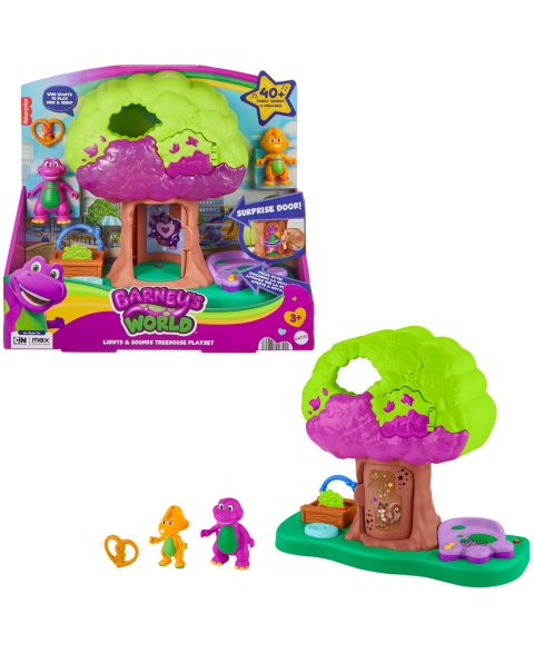 Детский игровой набор Barney Treehouse Lights & Sounds 4-Piece Playset, Ages 3+