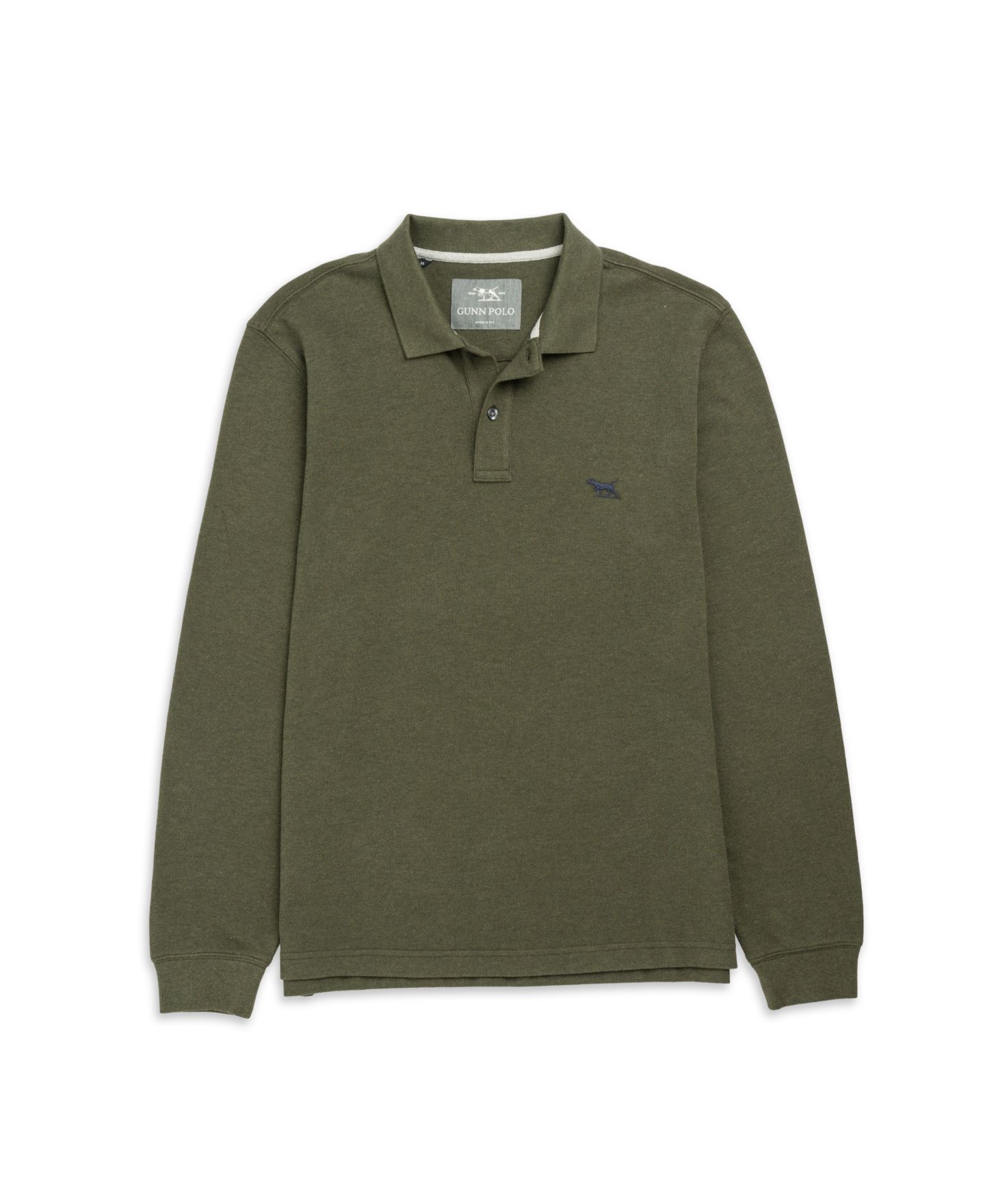 Мужское поло Rodd & Gunn Long Sleeves Gunn Cotton Polo Shirts, цвет: Армейский зелёный — фото 5