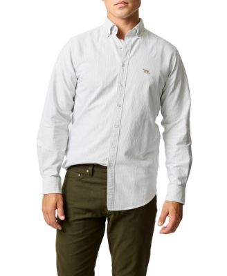 Men's Oxford Lakeside Stripe Sports Fit Cotton Shirt