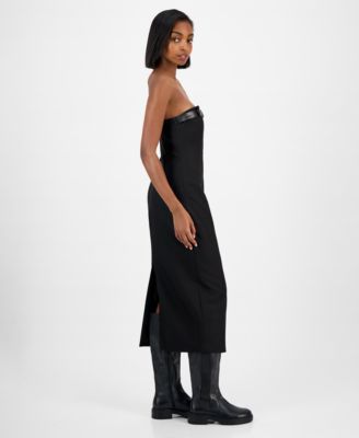 Women's Belted Strapless Midi Dress, Macy's Exclusive