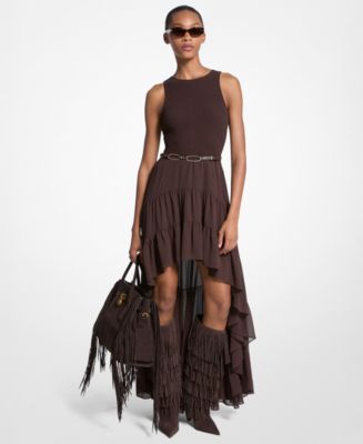 Michael Kors Women's High-Low Smock Maxi Dress - Macy's