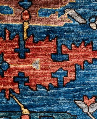Adorn Hand Woven Rugs Serapi M0103 84 Rug Collection In Blue