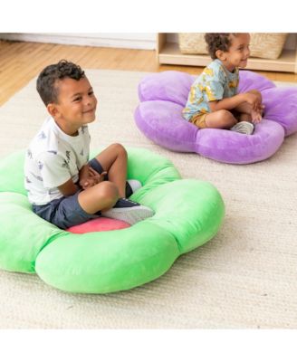 SoftZone Flower Floor Pillow, Bright Pink, 1