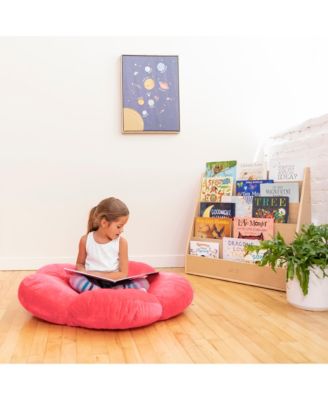 SoftZone Flower Floor Pillow, Bright Pink, 1