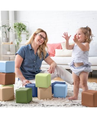 SoftZone Patchwork Toddler Blocks, Assorted, 12-Piece