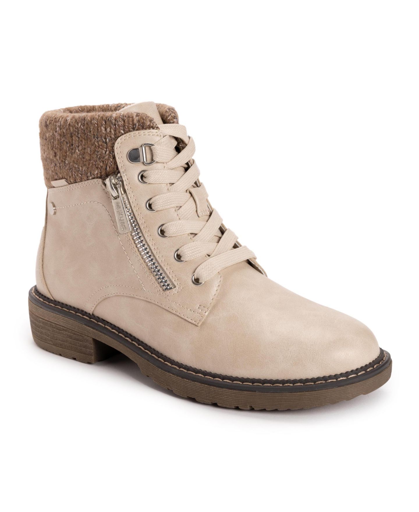 Женские ботинки MUK LUKS Garland Georgia Boots Wide, цвет: Серо-бежевый — фото 1
