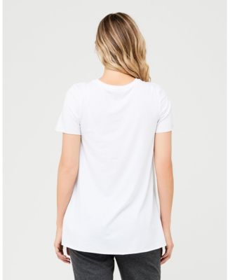 Raw Edge Nursing Short Sleeve Top