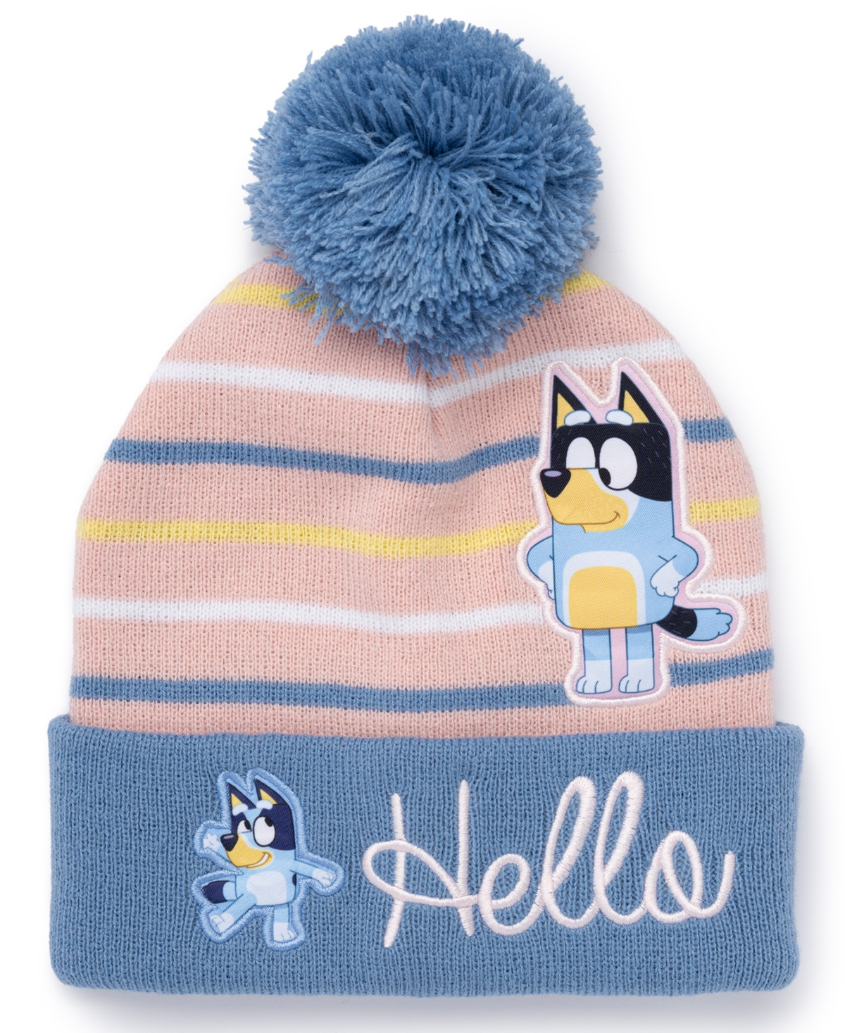 Berkshire Bluey Toddler Girls 2-piece Bluey Beanie And Mitten Set In Gray