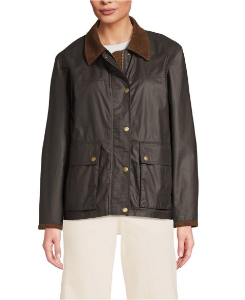 Женские куртки Lands' End Waxed Cotton Barn Jacket