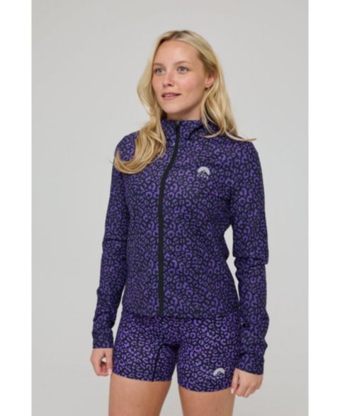 Женские куртки OOSC Women's Infinite Cropped Zipped Jacket - Purple Leopard